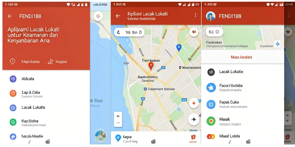 Antarmuka aplikasi FENDI188 menampilkan fitur Lacak Lokasi yang intuitif dan informatif.