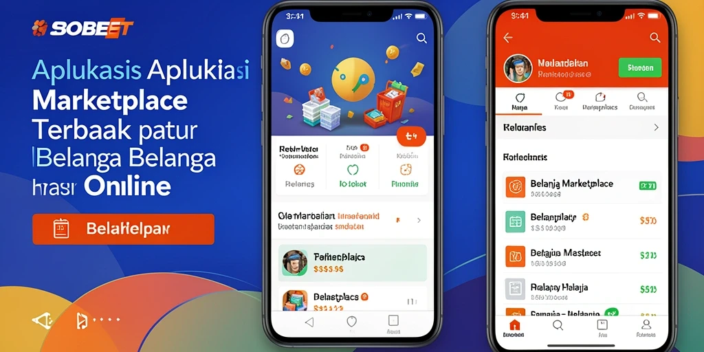 Antarmuka menarik dan ramah pengguna dari aplikasi Marketplace SBOBET.
